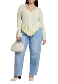 Eloquii Plus Ruffle Cardigan