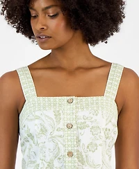 Vince Camuto Women's Square-Neck Button-Down Top
