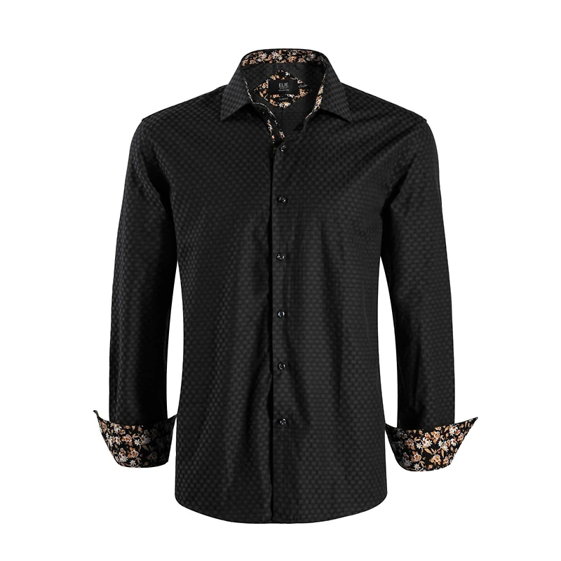 Elie Balleh Big Boys Slim Fit Jacquard Shirt