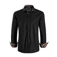 Elie Balleh Big Boys Slim Fit Jacquard Shirt