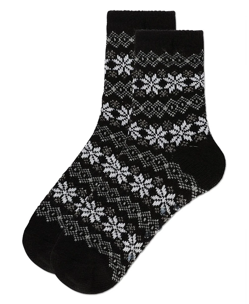 MeMoi Women's Snowflakes Plush Cabin Socks