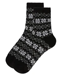 MeMoi Women's Snowflakes Plush Cabin Socks