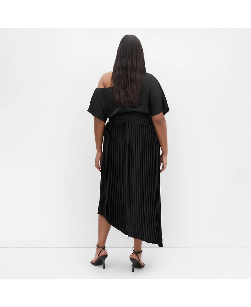 City Chic Women's Payton Pleat Midi Dress