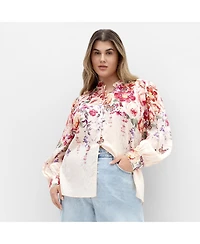 City Chic Women's Plus Gianna Floral Shirt