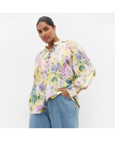 City Chic Women's Plus Gianna Floral Shirt