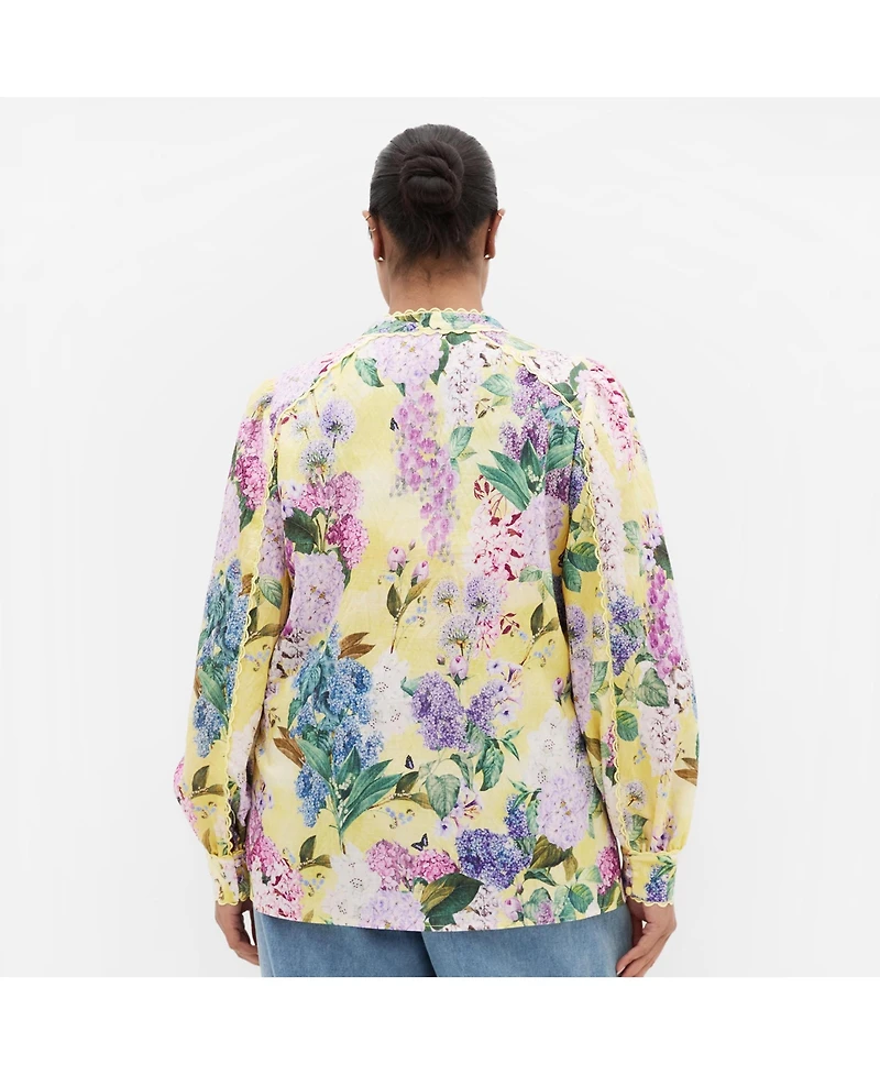 City Chic Women's Plus Size Gianna Floral Shirt