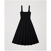 Pact Women's Organic Cotton Fit & Flare Square Neck Dress