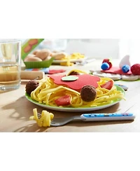 Haba Soft Spaghetti and Meatballs with Plate Play Food Set