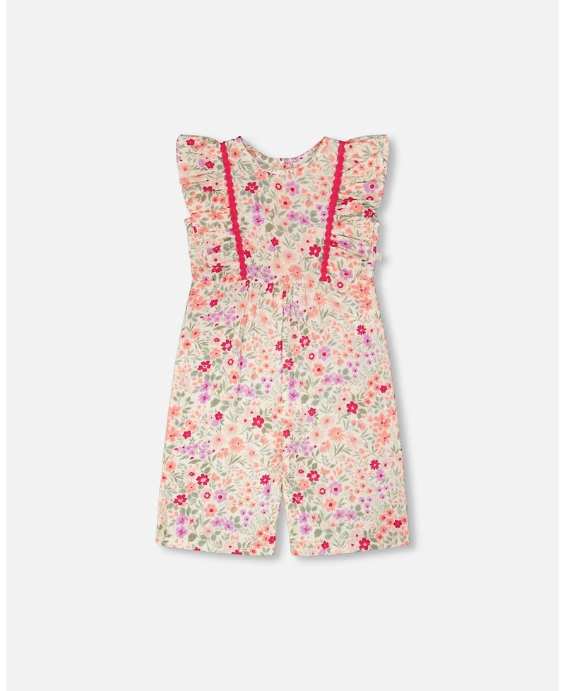Deux par Deux Little Girls Muslin Jumpsuit
