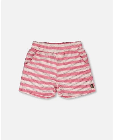 Deux par Deux Little Girls Striped Shorts