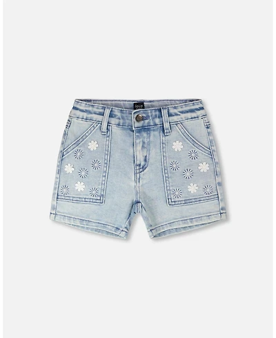 Deux par Deux Little Girls Denim Shorts