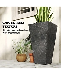 Outsunny 28" Tall Planters, Set of 3 Tape Outdoor