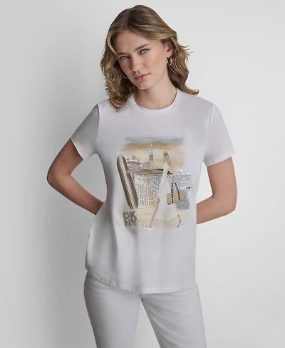 Dkny Women's Short-Sleeve Graphic T-Shirt