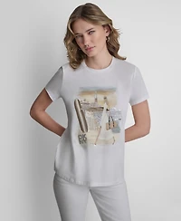 Dkny Women's Short-Sleeve Graphic T-Shirt