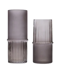 Slickblue Vase (Set of 2) 8.5"H, 10"H Glass