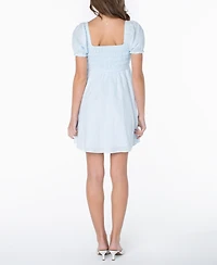 Celebrity Pink Juniors' Cotton Eyelet Babydoll Dress
