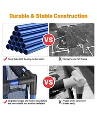 Yescom 2 Pack Mesh Pool Storage Bin Rolling Cart Noodle Holder Organizer Large