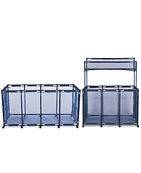 Yescom 2 Pack Mesh Pool Storage Bin Rolling Cart Noodle Holder Organizer Large