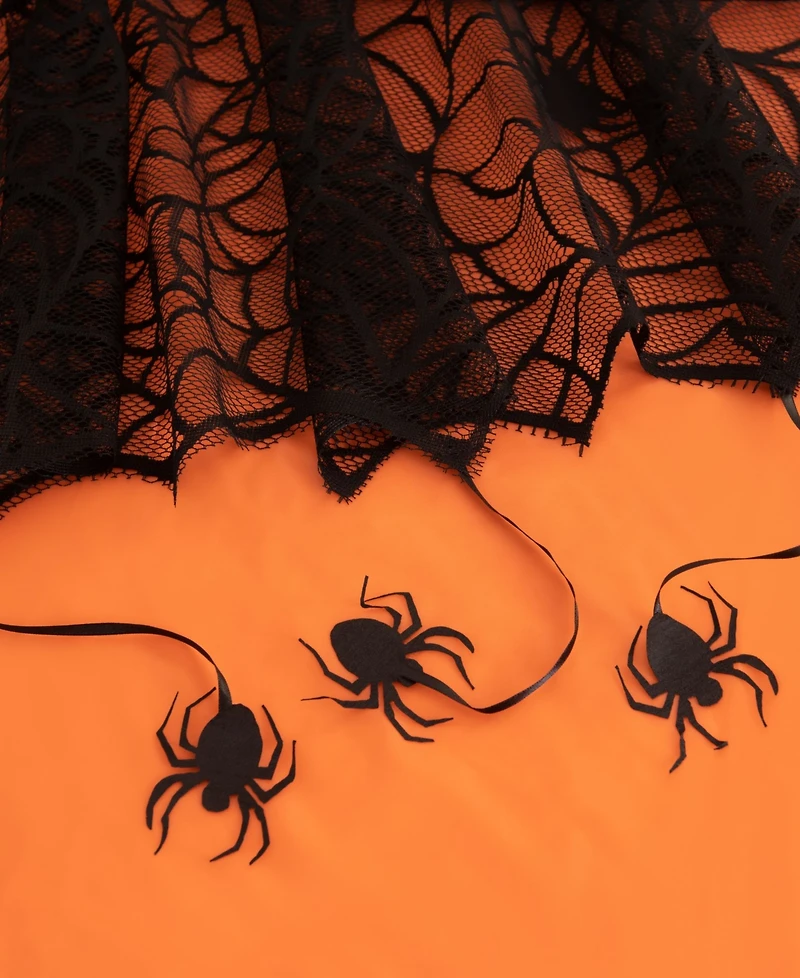 Elrene Crawling Web Lace Halloween Tablecloth, 52" x 52"