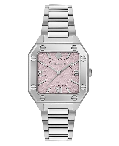 Philipp Plein Women's Plein Edge Silver Stainless Steel Bracelet Watch, 34mm