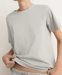 Mango Women's Cotton Two-Piece Short-Sleeved Pajamas