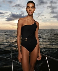 Mango Women's Gathered Detail Asymmetrical Swimsuit