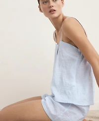 Mango Women's Two-Piece Cotton Pajama Set