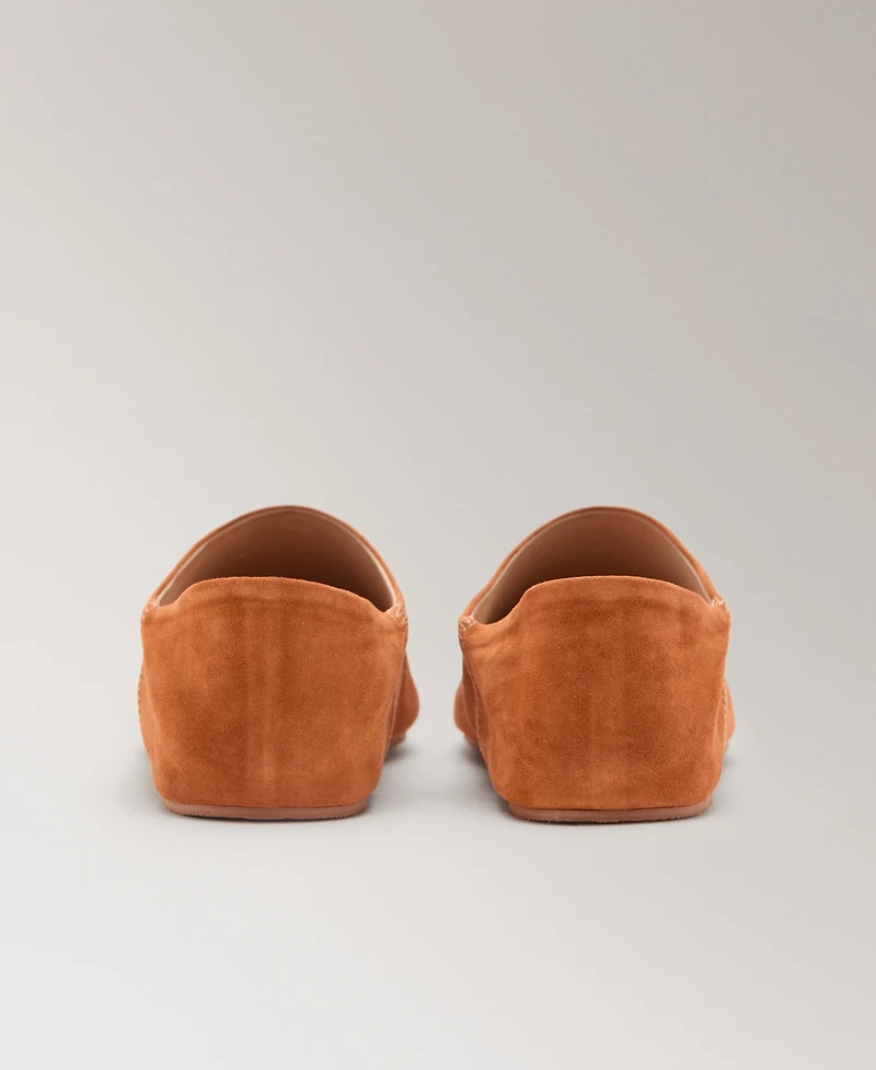 Mango Women's Stitching Detail Leather Clogs