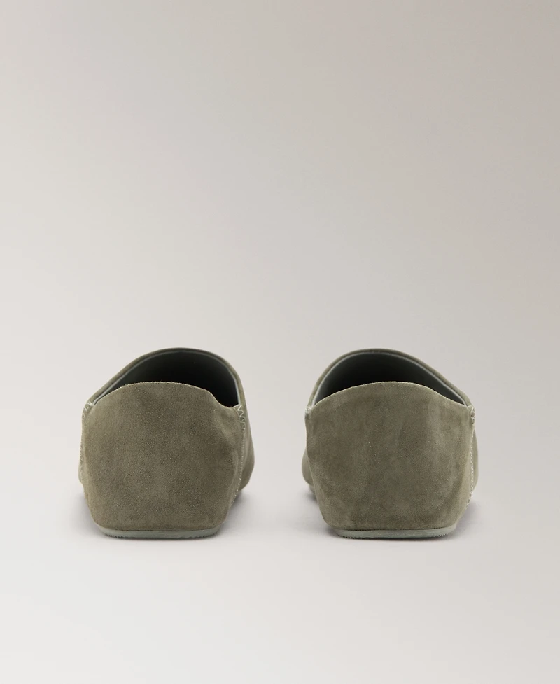 Mango Women's Stitching Detail Leather Clogs