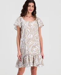 Robbie Bee Women's Convertible-Neckline Dress