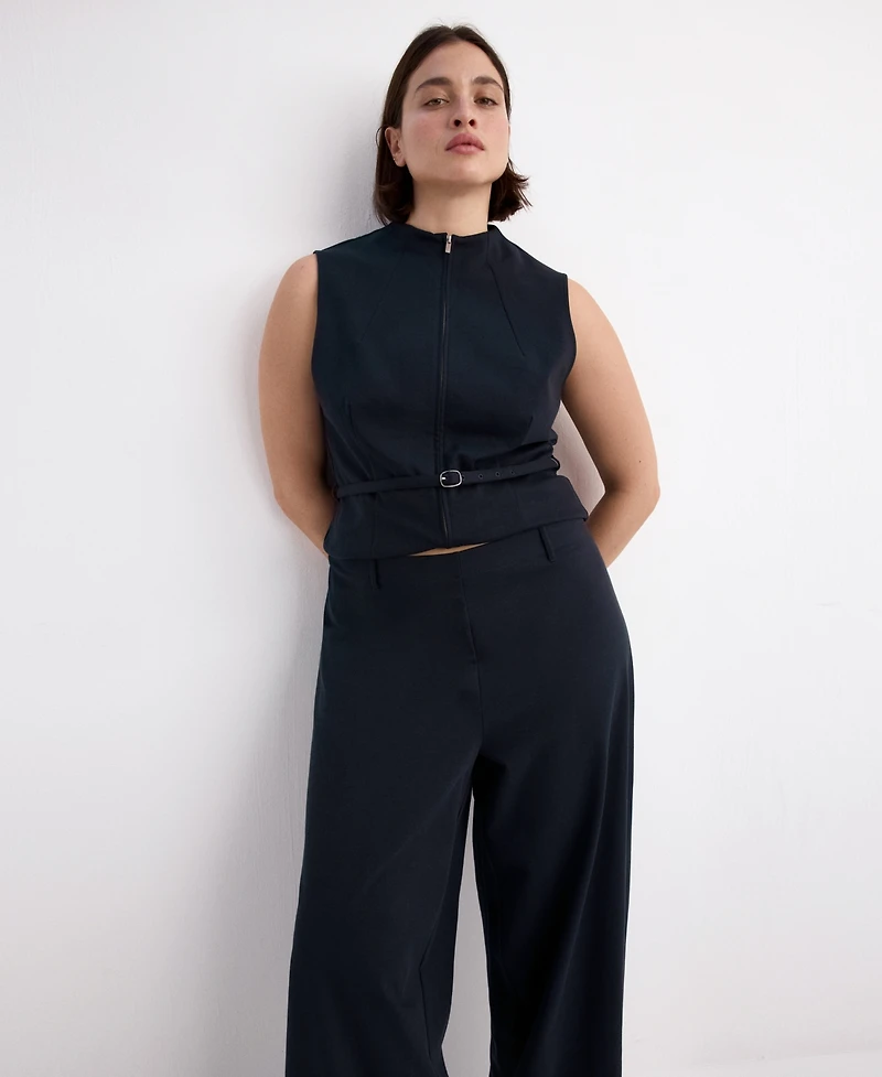 Mango Women's Straight Lyocell Pants