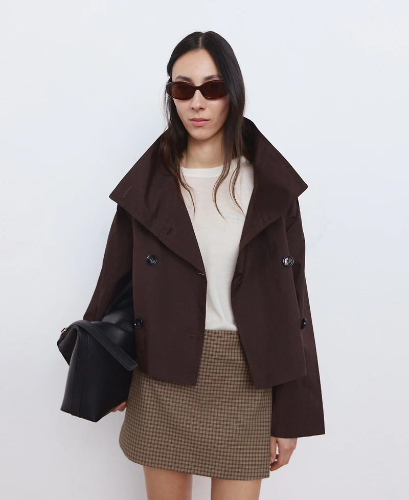 Mango Women's Houndstooth Short Skirt