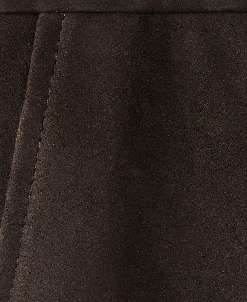 Mango Women's Zipper Suede Shorts