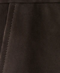 Mango Women's Zipper Suede Shorts