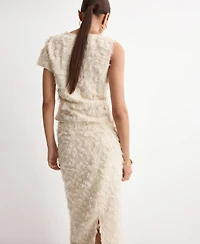 Mango Women's Asymmetrical Textured Top