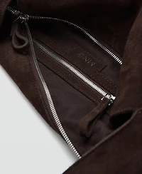 Mango Women's Suede Shopper Bag