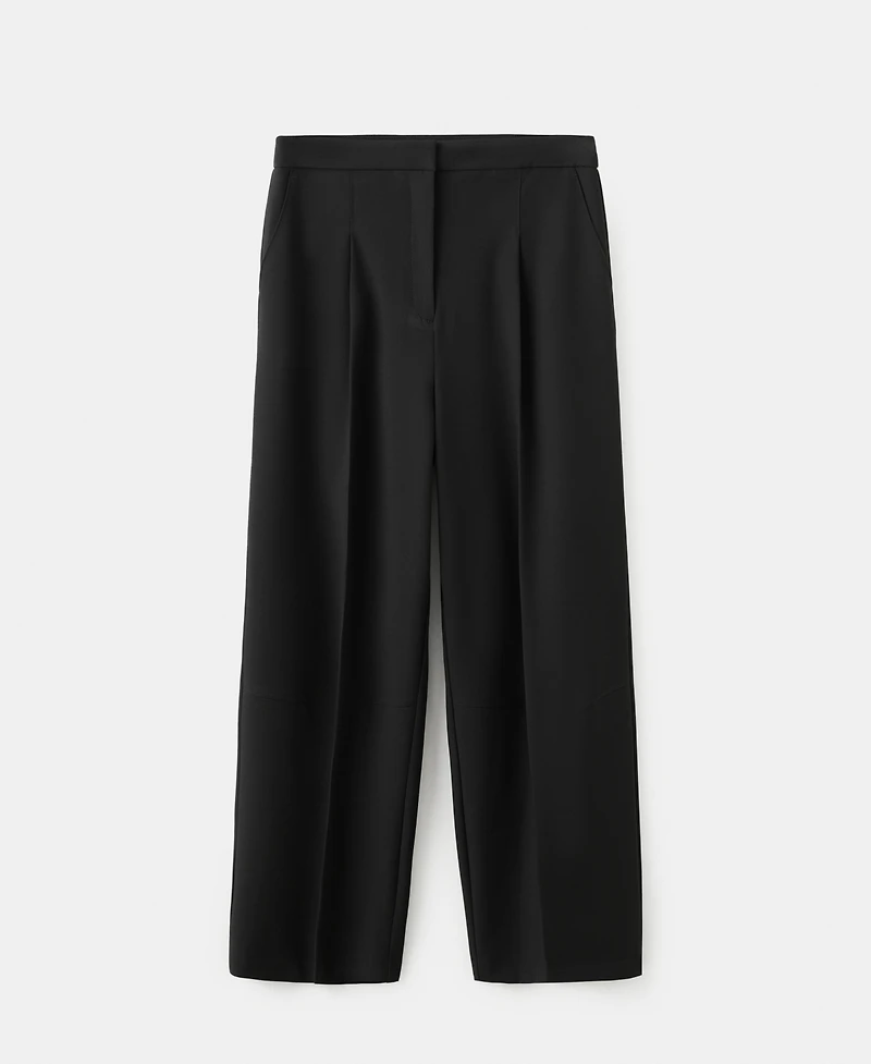Mango Women's Straight-Fit Pleated Pants