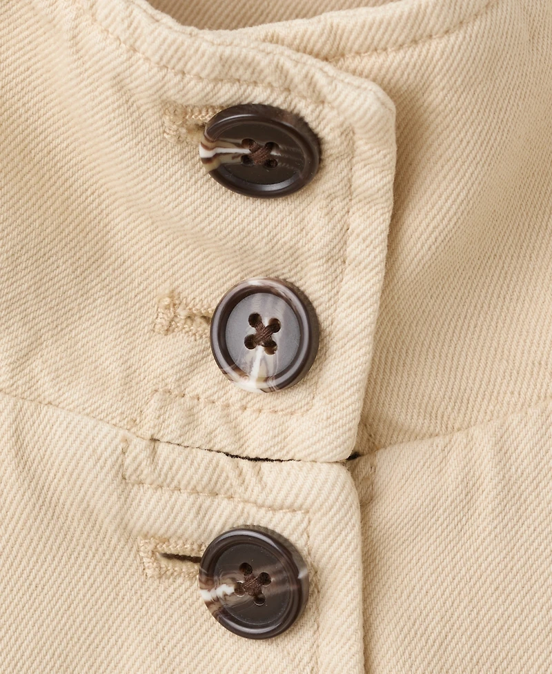 Mango Women's Stand-Up Collar Denim Parka