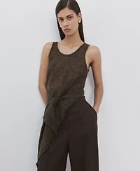 Mango Women's High-Waisted Lyocell Pants