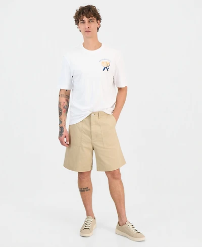 Hugo Boss Men's Cotton Canvas Regular-Fit Workwear Shorts