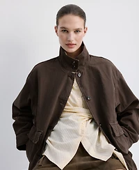 Mango Women's Cuffed Hem Balloon Jeans