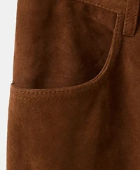 Mango Women's Straight-Fit Leather Pants