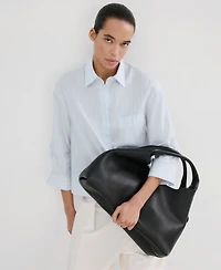 Mango Women's Striped Cotton Shirt