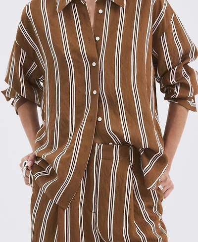 Mango Women's Striped Straight Shirt