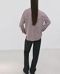Mango Women's Striped Cotton Shirt