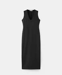 Mango Women's Fitted V-Neck Dress