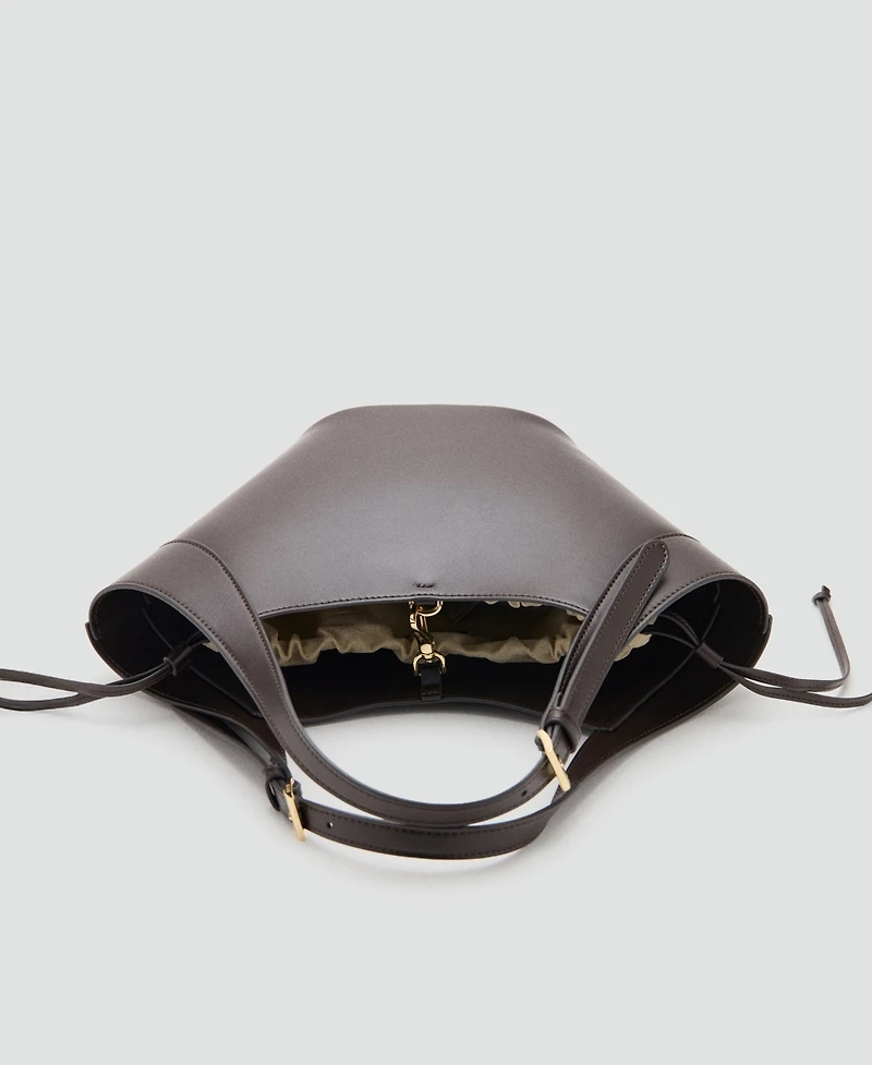 Mango Women's Double-Handle Buckles Handbag