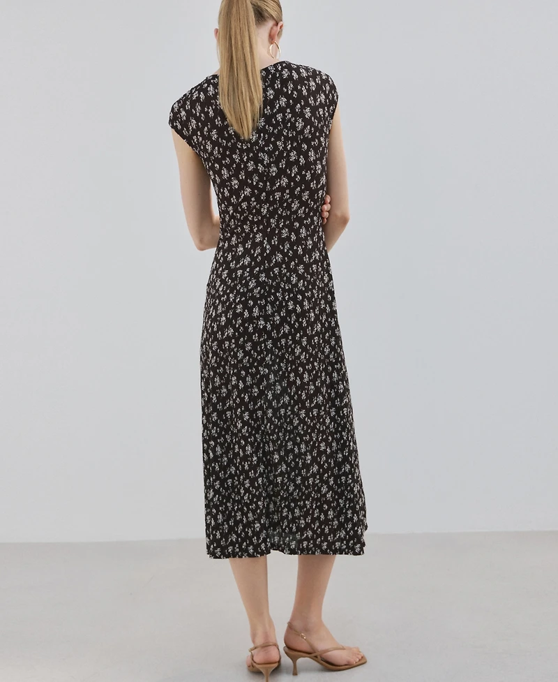 Mango Women's Floral-Print Midi-Dress