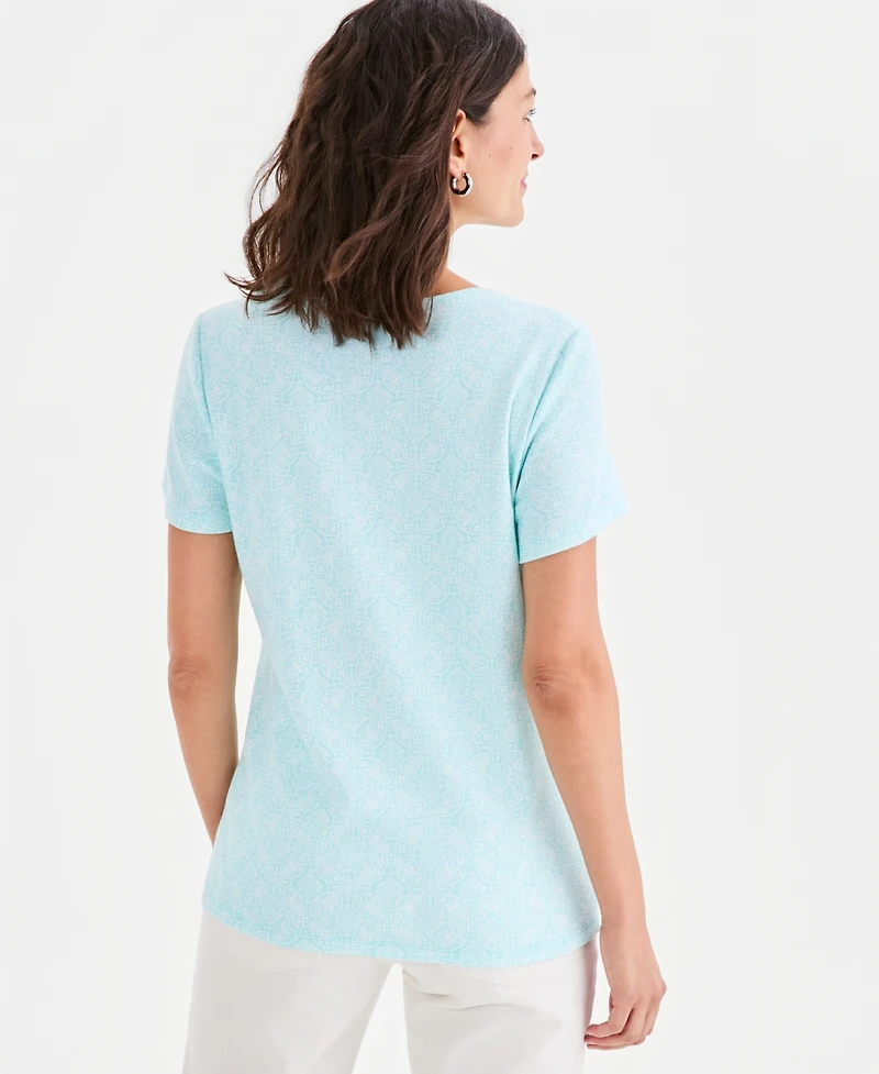 Style & Co Petite Scoop Neck T-Shirt, Macy's Exclusive