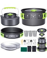 Vebreda 4-6 Person Camping Tent with Front Porch-Green